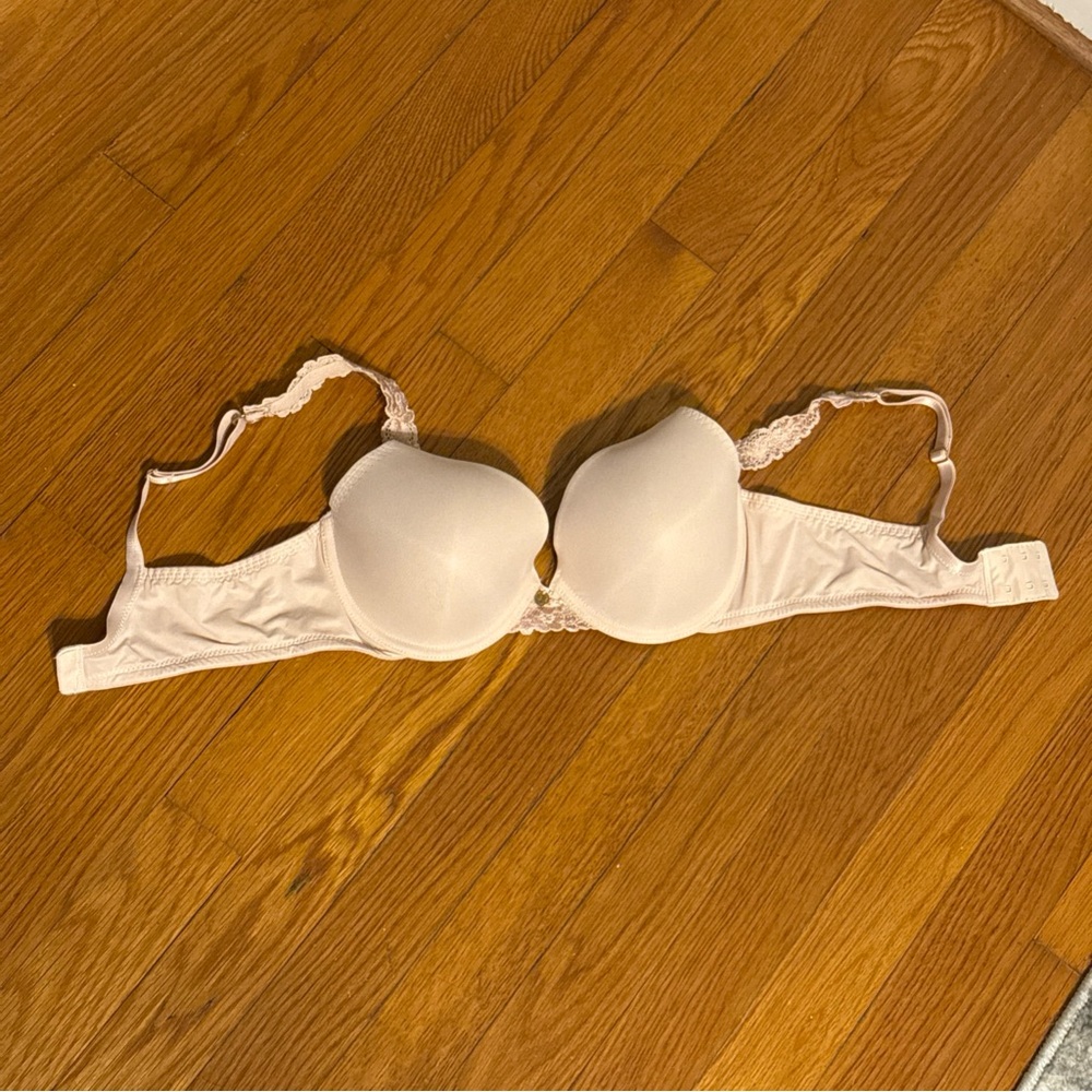 Natori 732080 Pure Luxe T-Shirt Lined Underwire Bra US Size 32C Beige